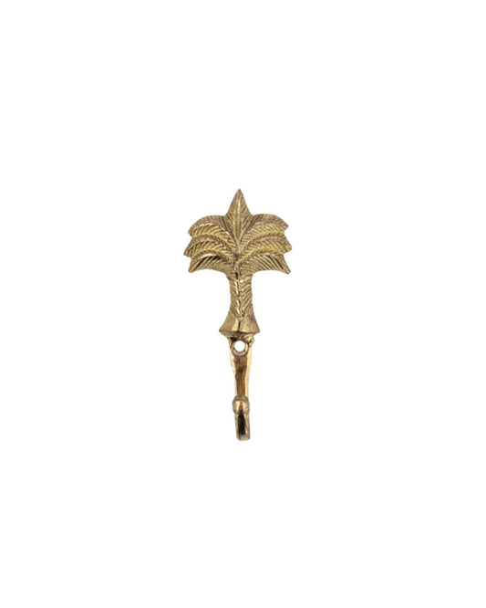Gold Brass Palm Tree Wall Hook Sun Republic 