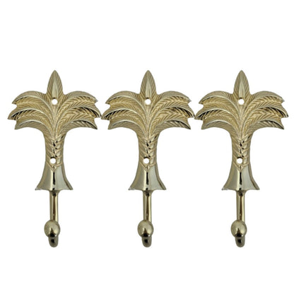 Gold Brass Palm Tree Wall Hook Sun Republic 