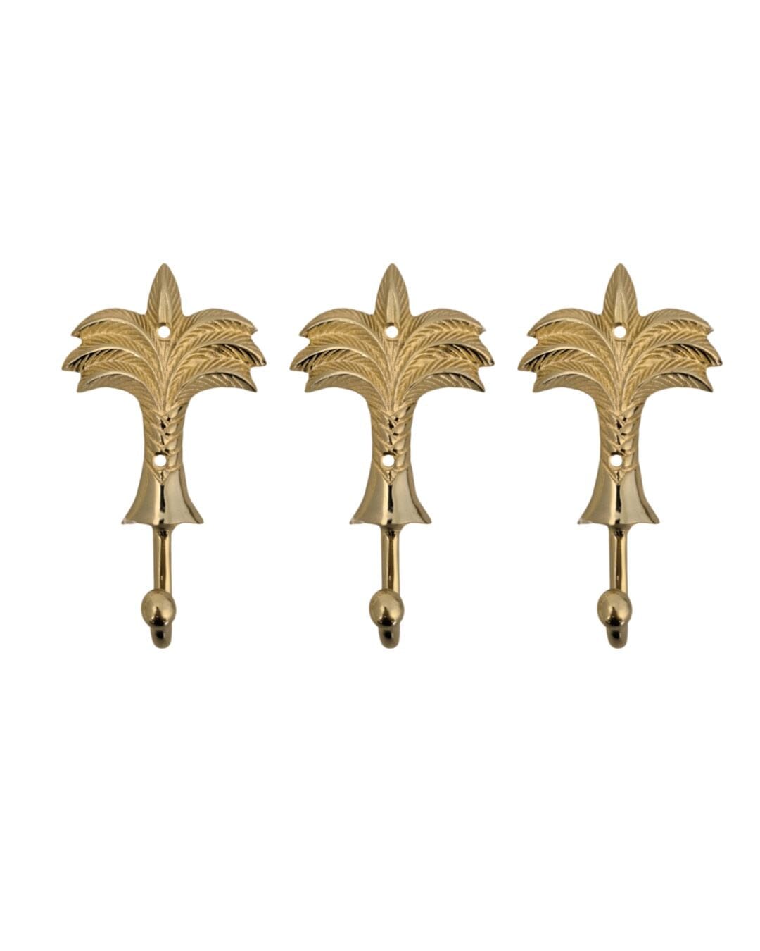 Gold Brass Palm Tree Wall Hook Sun Republic 