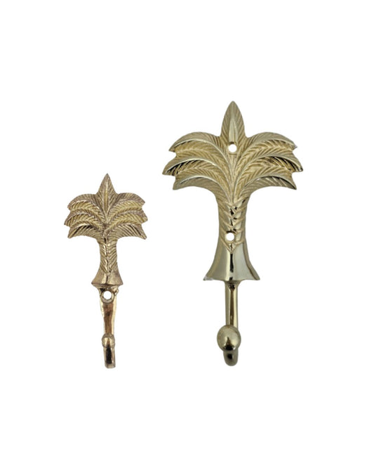 Gold Brass Palm Tree Wall Hook Sun Republic 