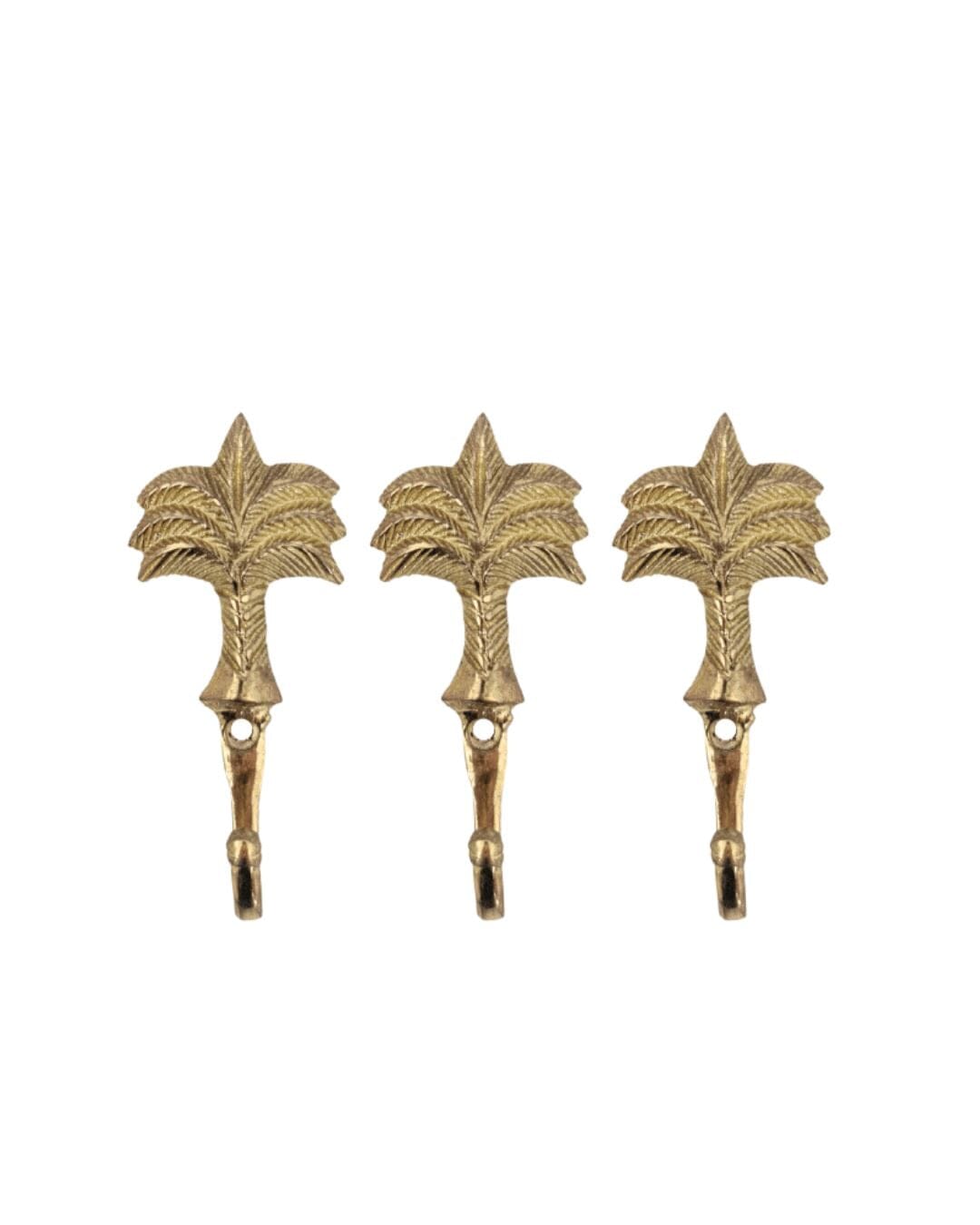 Gold Brass Palm Tree Wall Hook Sun Republic 