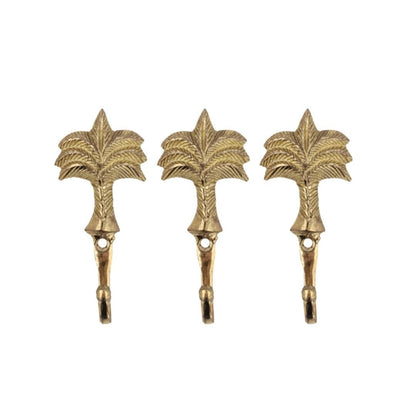 Gold Brass Palm Tree Wall Hook Sun Republic 