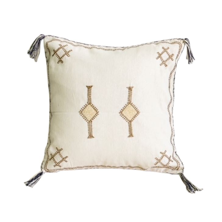 Gypsy Folk Cushion | Various Colours SUN REPUBLIC Ivory 