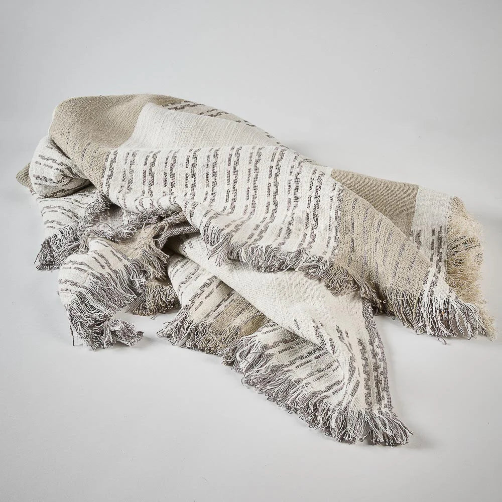 Hagen Throw - Off White/Slate Eadie Lifestyle 