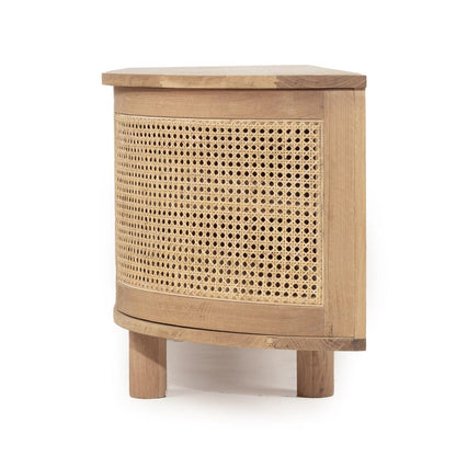 Hali American Oak Curved Edge Entertainment Unit - Four Door Sun Republic 