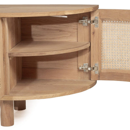 Hali American Oak Curved Edge Entertainment Unit - Six Door Sun Republic 