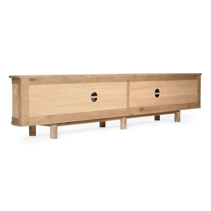 Hali American Oak Curved Edge Entertainment Unit - Six Door Sun Republic 