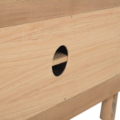 Hali American Oak Curved Edge Entertainment Unit - Six Door Sun Republic 