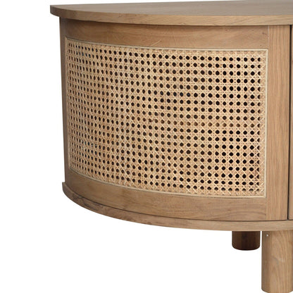 Hali American Oak Curved Edge Entertainment Unit - Six Door Sun Republic 