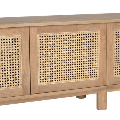 Hali American Oak Curved Edge Entertainment Unit - Six Door Sun Republic 