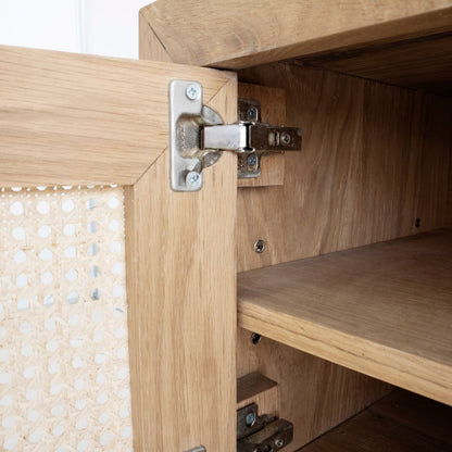 Hali American Oak Entertainment Unit - 220cm 4 Door Sun Republic 
