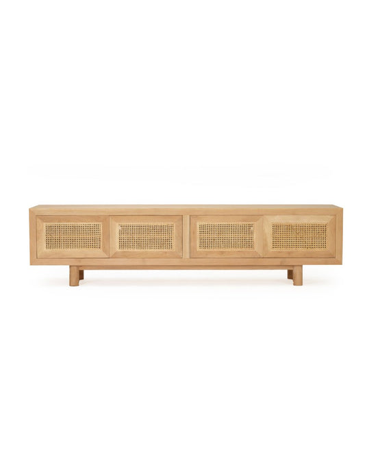 Hali American Oak Entertainment Unit - 220cm 4 Door Sun Republic 