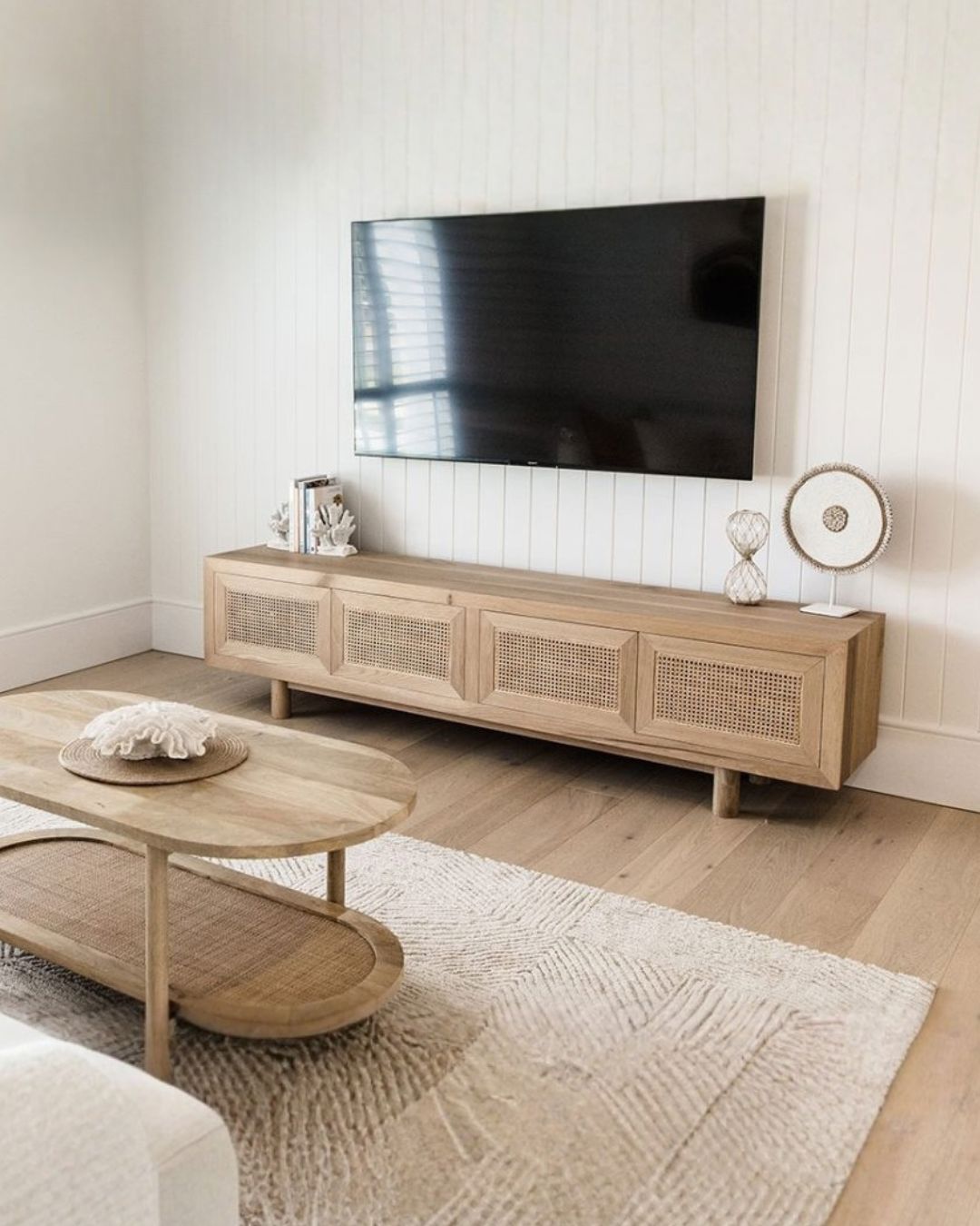 Hali American Oak Entertainment Unit - 220cm 4 Door Sun Republic 