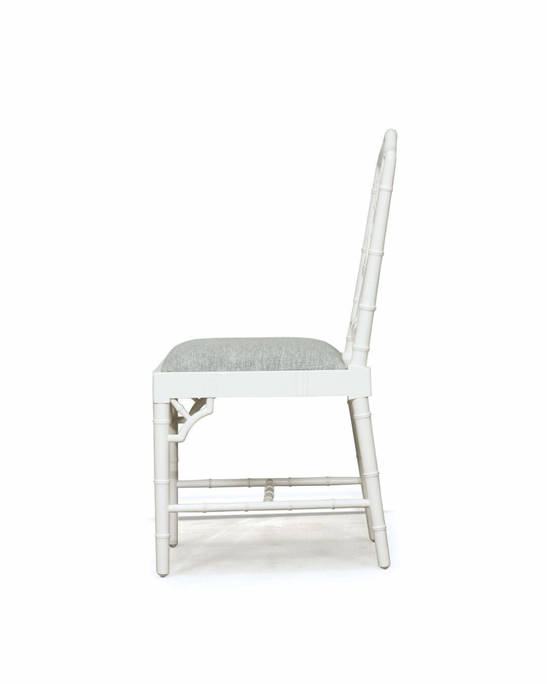 Hampton Dining Chair – White with Duck Egg Blue Coastal Drift 
