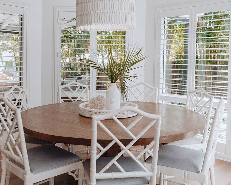 Hampton Dining Chair – White/Duck Egg Blue Abide 