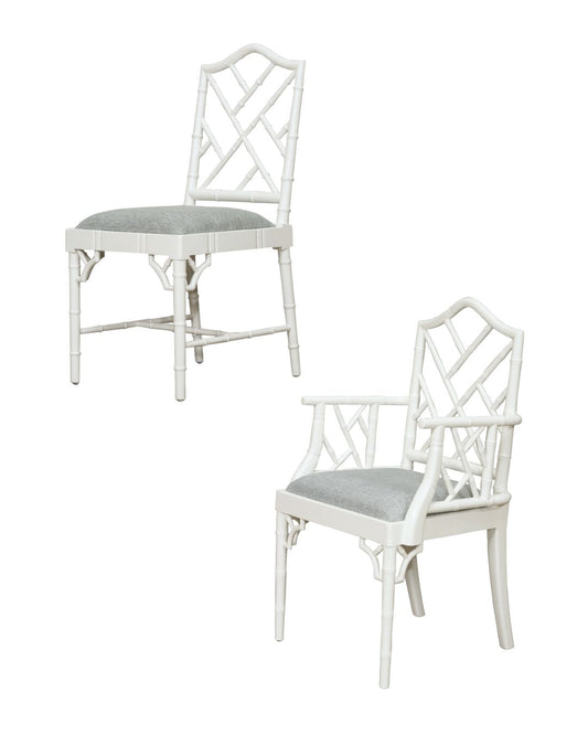 Hampton Dining Chair – White/Duck Egg Blue Abide 