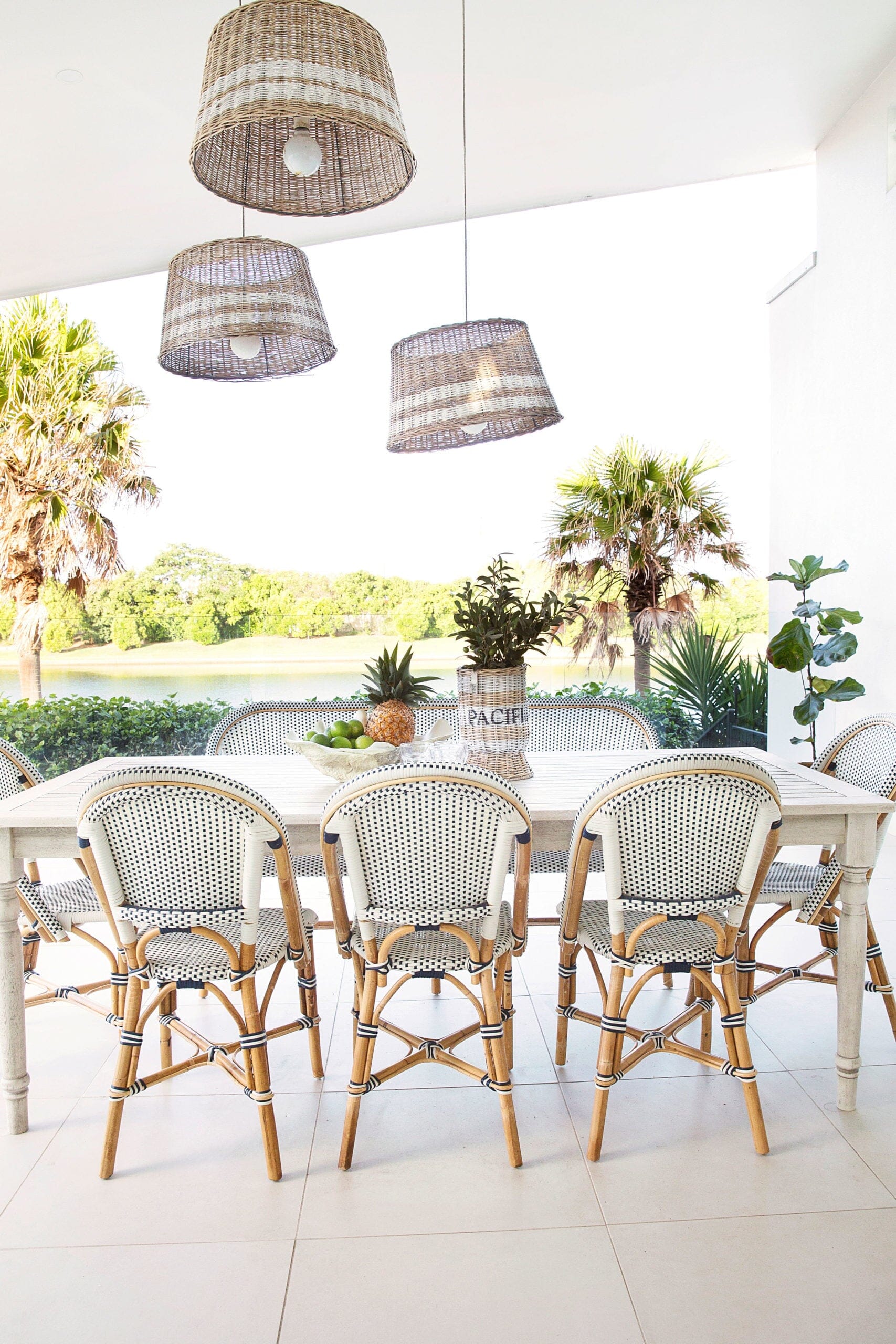 Hamptons Dining Chairs - Navy & White (Indoor/Outdoor) Sun Republic 