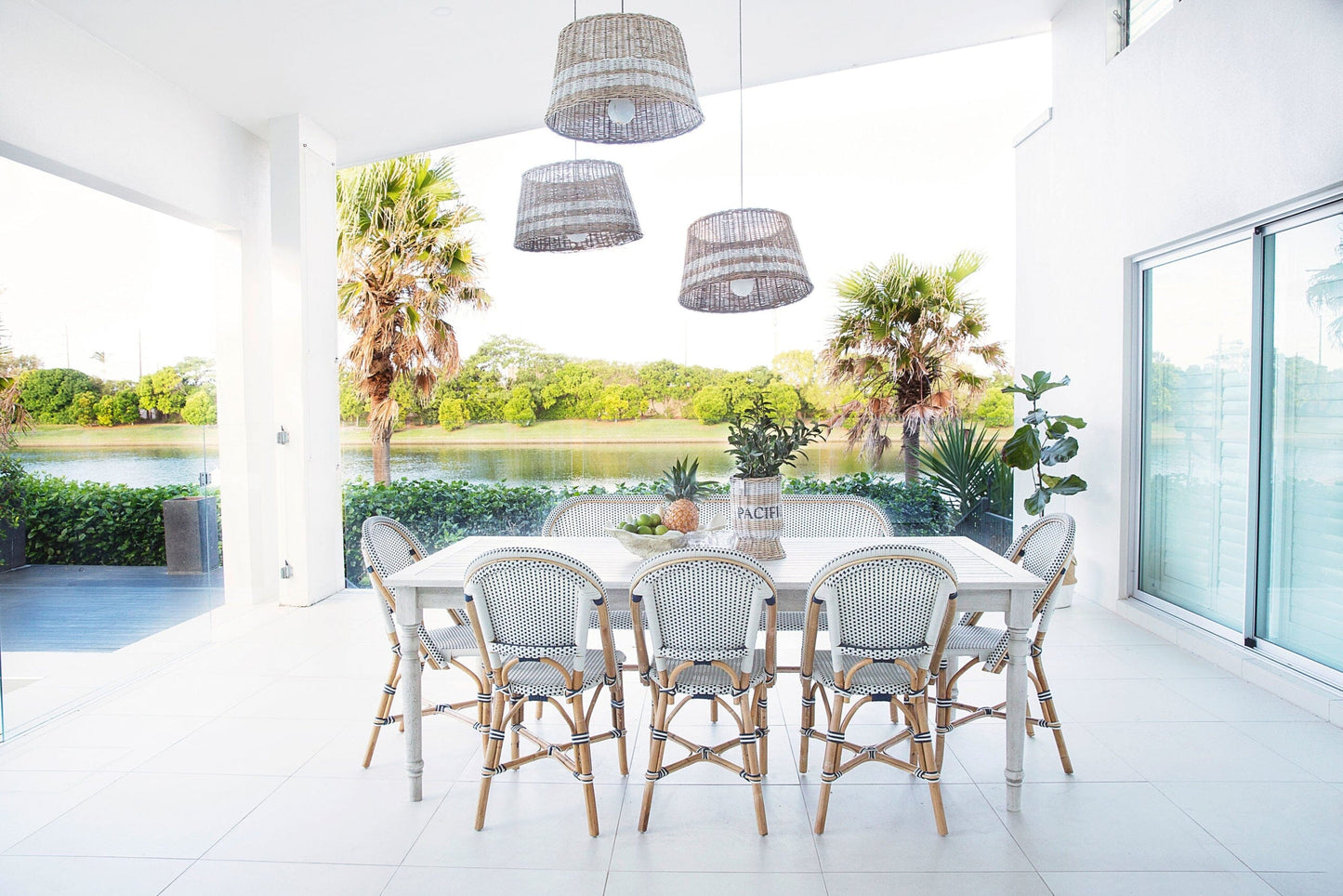 Hamptons Dining Chairs - Navy & White (Indoor/Outdoor) Sun Republic 