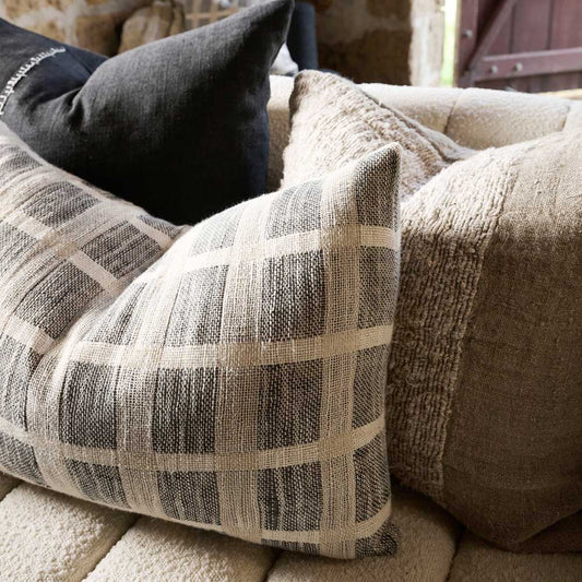 Hand Woven Linen Cushion With Feather Insert - Petra - 2 Sizes Sun Republic 