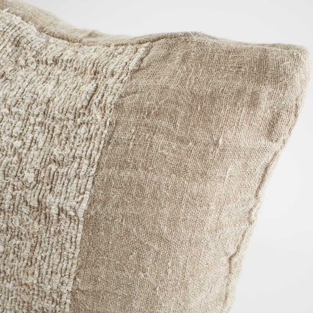 Handwoven Linen Cushion With Feather Insert - Raffine - 2 Sizes Sun Republic 