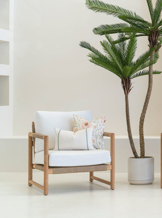 Haoa Single Seat Sofa – Teak & Sunbrella Upholstery Sun Republic 