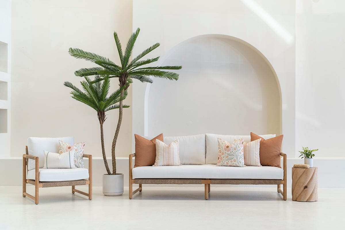 Haoa Three Seat Sofa – Teak & Sunbrella Upholstery Sun Republic 