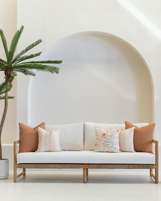 Haoa Three Seat Sofa – Teak & Sunbrella Upholstery Sun Republic 