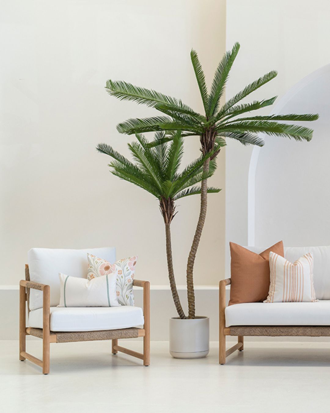 Haoa Single Seat Sofa – Teak & Sunbrella Upholstery Sun Republic 