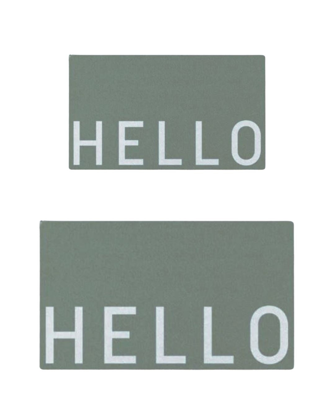 HELLO Door Mat - Sage Green Eucalyptus Door Mates 