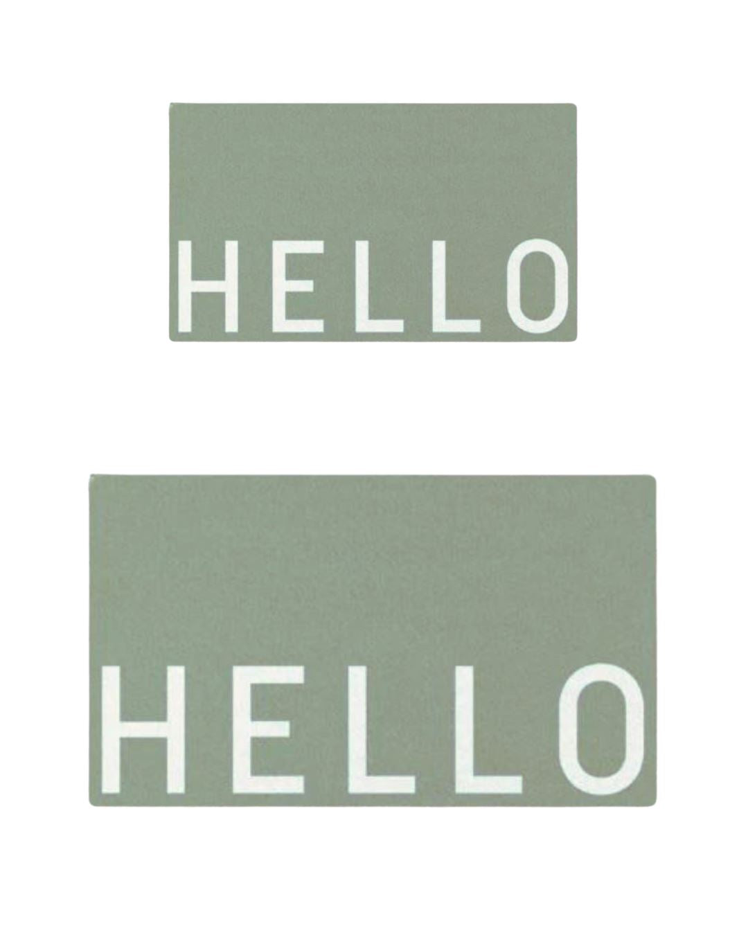 HELLO Door Mat - Sage Green Eucalyptus Door Mates 