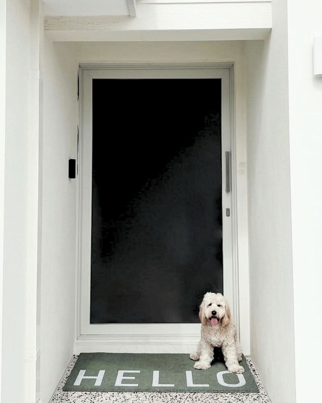 HELLO Door Mat - Sage Green Eucalyptus Door Mates 