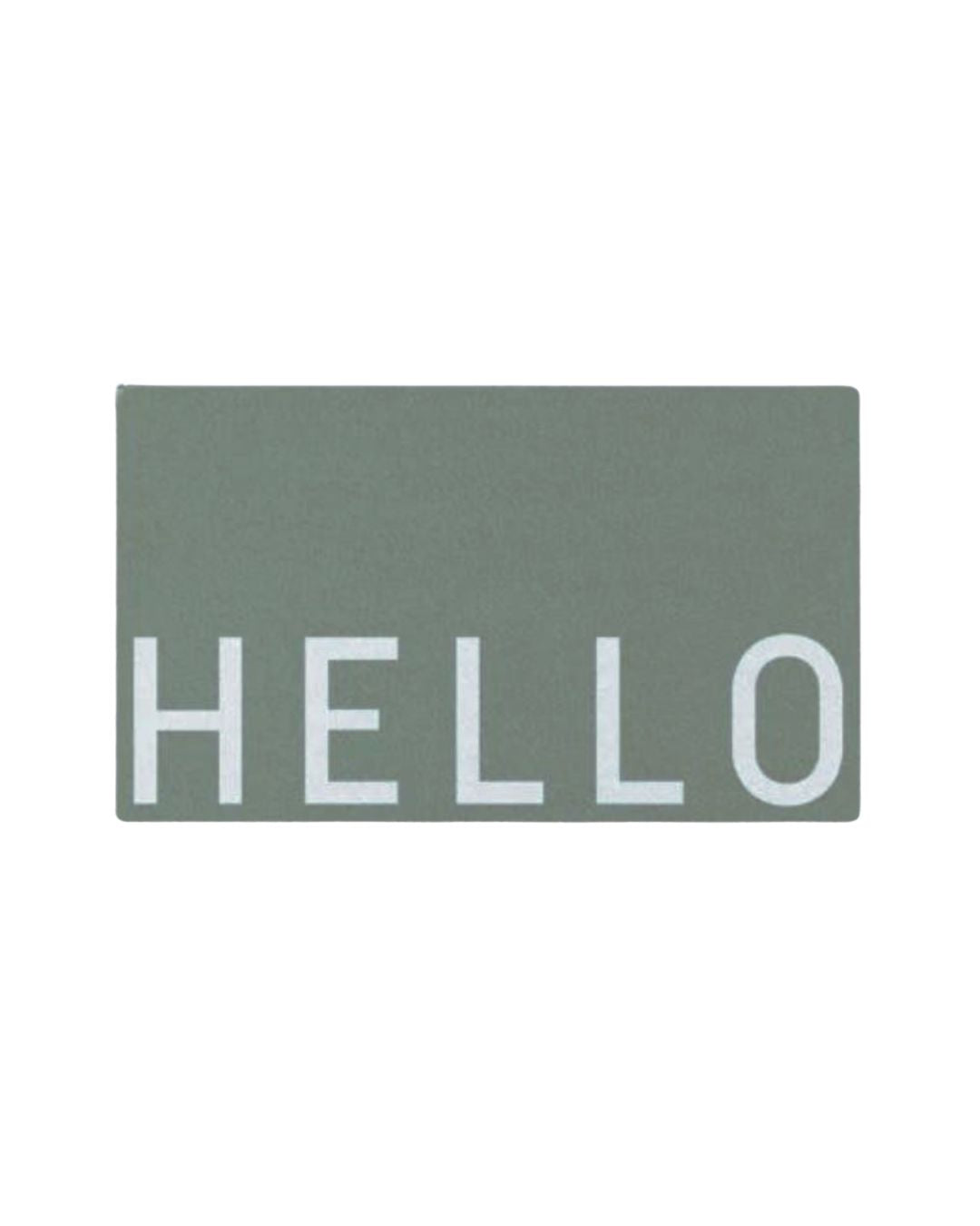 HELLO Door Mat - Sage Green Eucalyptus Door Mates 