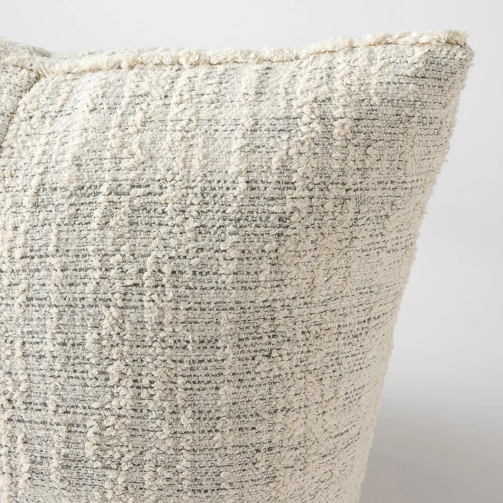 Ida Square Reversible Cotton Cushion | Ombre Off White/Slate (50cm x 50cm) Sun Republic 