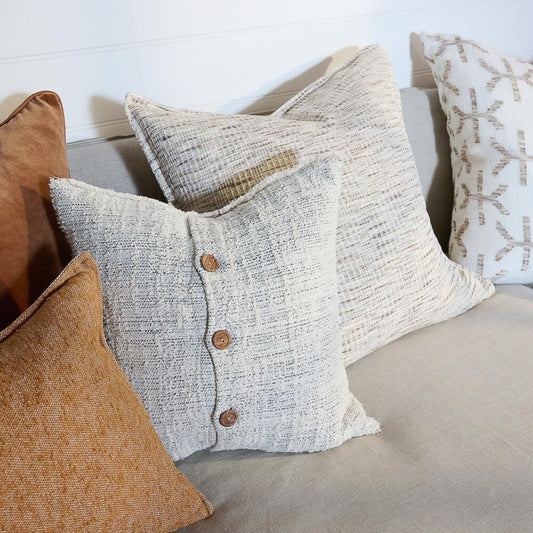 Ida Square Reversible Cotton Cushion | Ombre Off White/Slate Sun Republic 