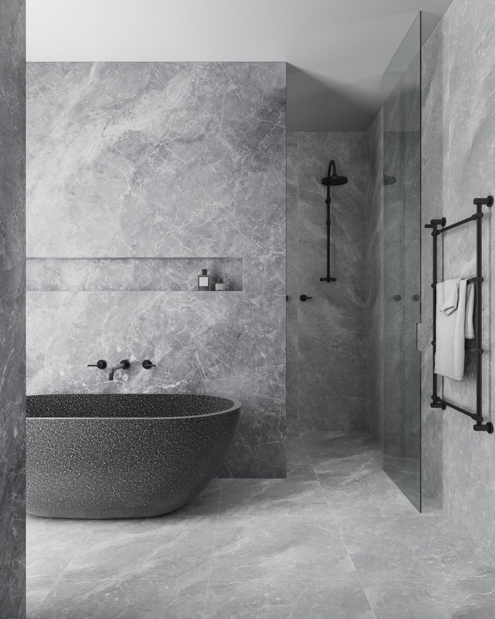 Indy 1700mm Freestanding Stone Composite Bath Madu Living 