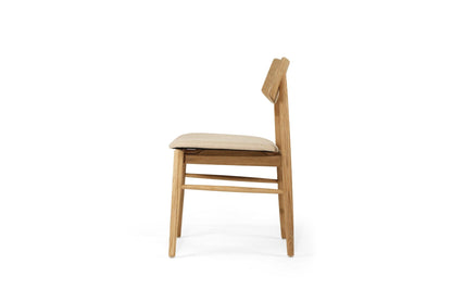 Jansen American Oak Dining Chair | Natural with Linen Seat Sun Republic 