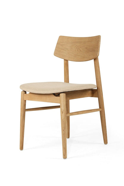 Jansen American Oak Dining Chair | Natural with Linen Seat Sun Republic 