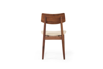 Jansen American Walnut Dining Chair with Linen Seat Sun Republic 