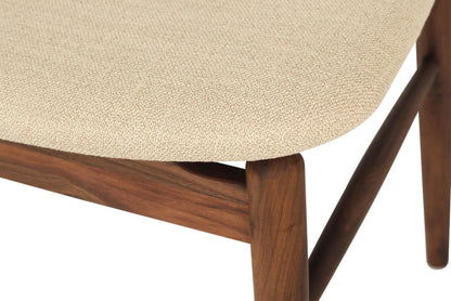 Jansen American Walnut Dining Chair with Linen Seat Sun Republic 