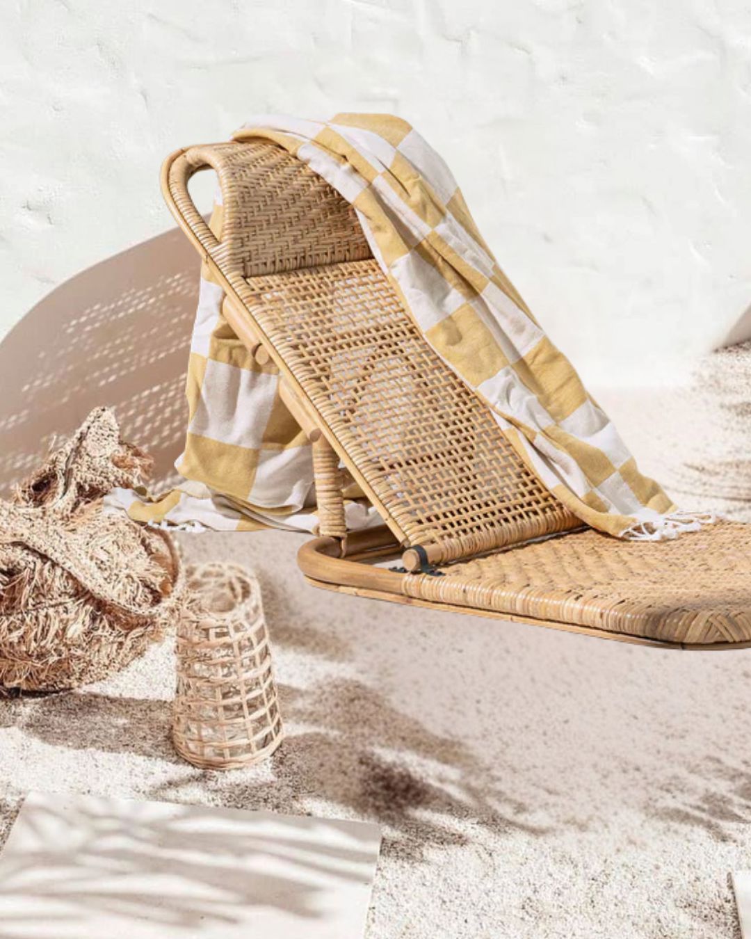 Jase Beach Portable Rattan Beach Chair Sun Republic 