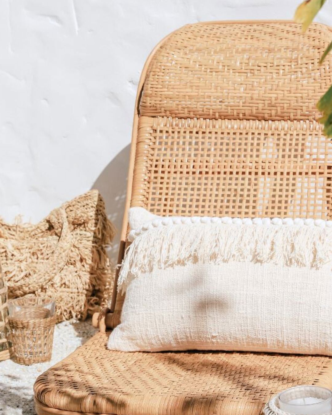 Jase Beach Portable Rattan Beach Chair Sun Republic 