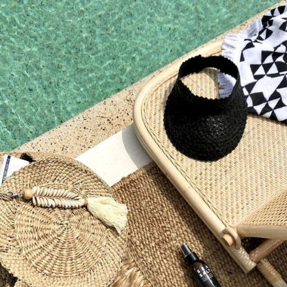 Jozie Natural Sun Visor - Cream, Black, Tan Sun Republic 
