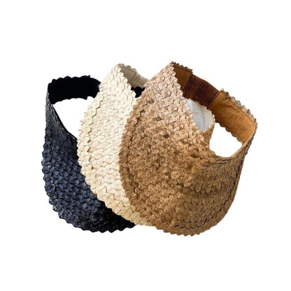 Jozie Natural Sun Visor - Cream, Black, Tan Sun Republic 
