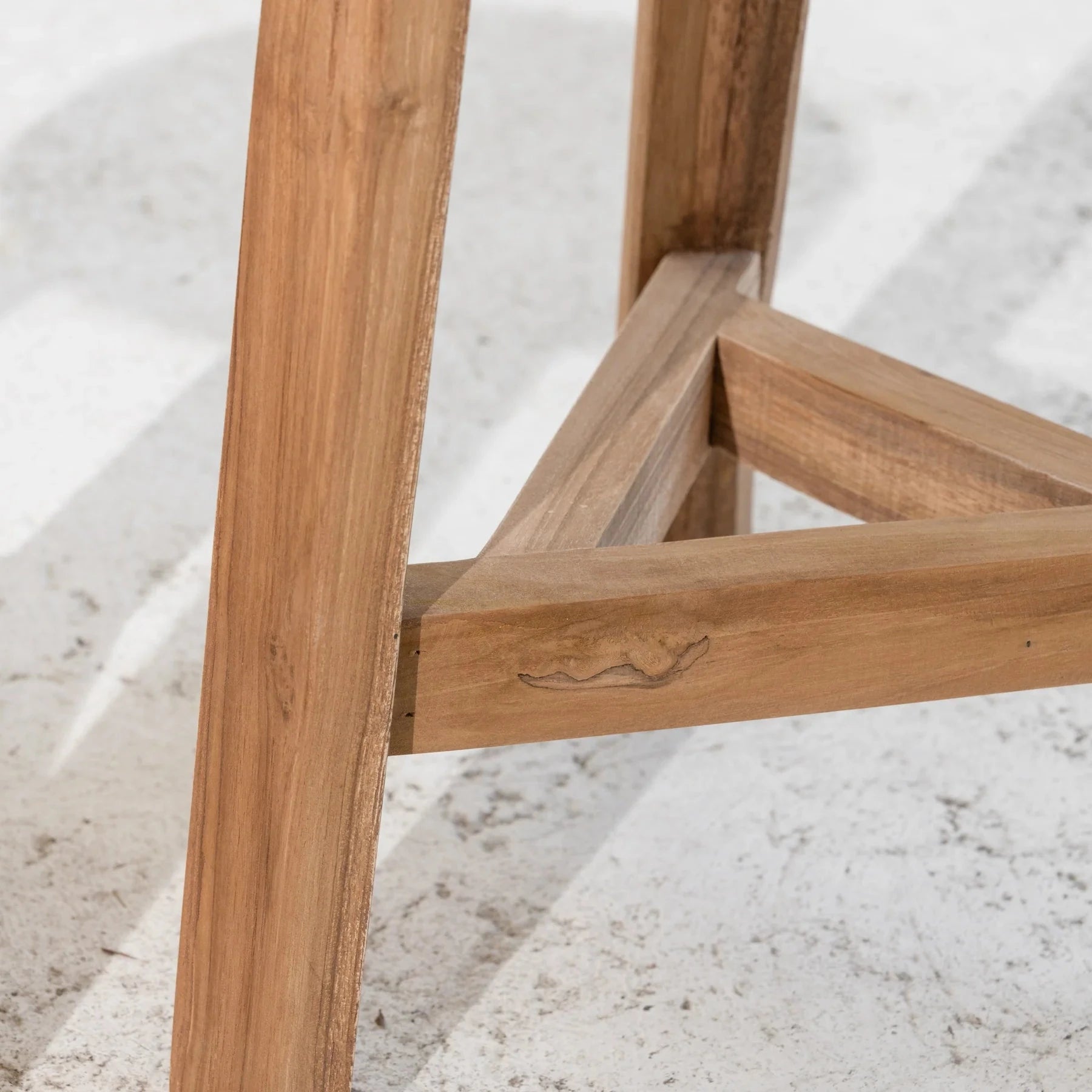 Kalo Round Rustic Teak Short Stool 