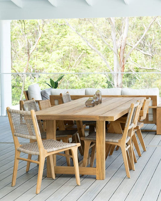 Kent Luxurious Reclaimed Teak Outdoor Dining Table Abide 