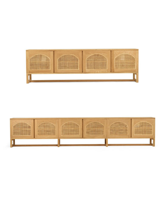 Kiera American Oak Entertainment Unit - 200cm & 300cm | Arch Doors Sun Republic 