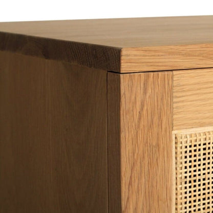 Kiera American Oak Entertainment Unit - Four Door Natural Sun Republic 