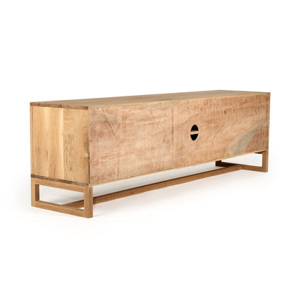 Kiera American Oak Entertainment Unit - Four Door Natural Sun Republic 