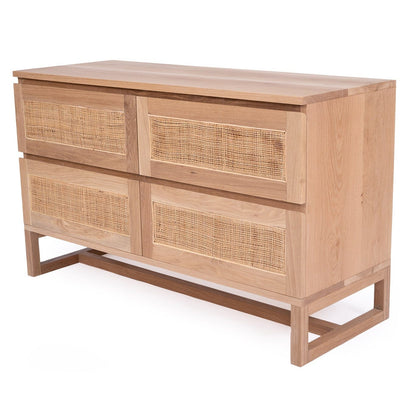 Kiera American Oak & Rattan Chest of Drawers Sun Republic 