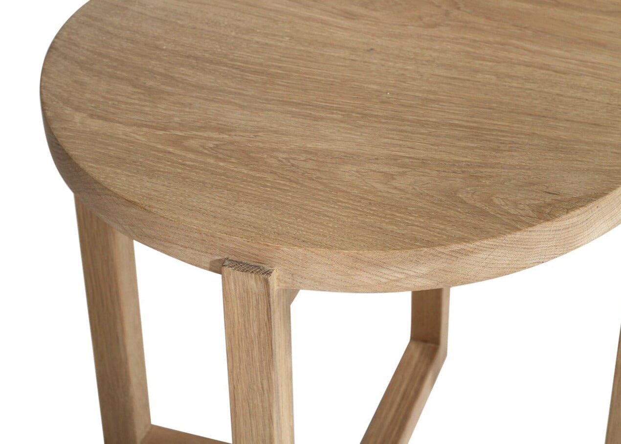 Kiera American Oak Round Side Table Sun Republic 